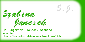 szabina jancsek business card